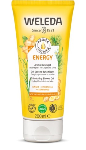 Weleda Aroma Shower Energy Κρεμοντούς με Πιπερόριζα & Κιτρονέλα, 200ml