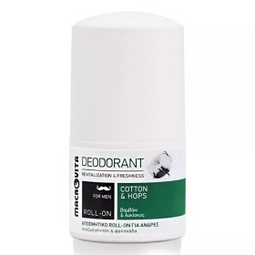 Macrovita Revitalization & Freshness Deodorant Cotton & Hops Roll on Αντρικό Αποσμητικό για Φρεσκάδα & Αναζωογόνηση, 50ml