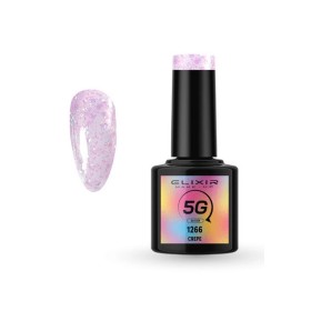 Elixir Make-up 5G Glitter Semi Gel Ημιμόνιμο Bερνίκι με Γκλίτερ Νο1266 Crepe, 8ml