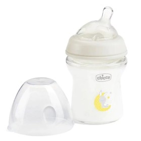 Chicco Natural Feeling Γυάλινο Μπιμπερό με Θηλή Σιλικόνης Μικρής Ροής 0m+, 150ml