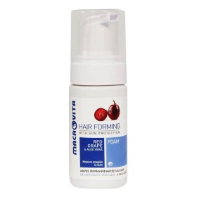 Macrovita Red Grape Hair Foaming with Sun Protection Αφρός Φορμαρίσματος Μαλλιών με Κόκκινο Σταφύλι & Αλόη, 125ml