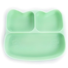 Babywise Cub Πιάτο Σιλικόνης Αρκουδάκι με Χωρίσματα SLP031 Turquoise, 1τμχ