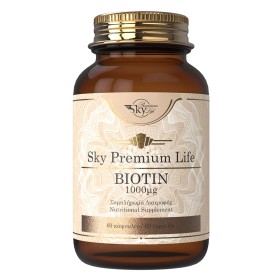 Sky Premium Life Biotin Συμπλήρωμα Διατροφής με Βιοτίνη για την Υγεία Μαλλιών και του Δέρματος, 60caps