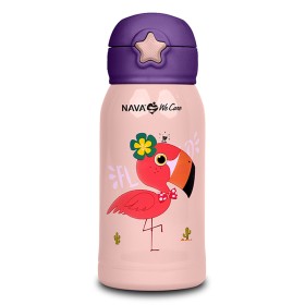 Nava Θερμός Μπουκάλι Ανοξείδωτο "We Care" Ροζ, 500ml