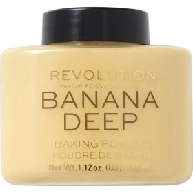 Makeup Revolution Baking Powder πούδρα σε σκόνη απόχρωση Banana Deep, 32gr