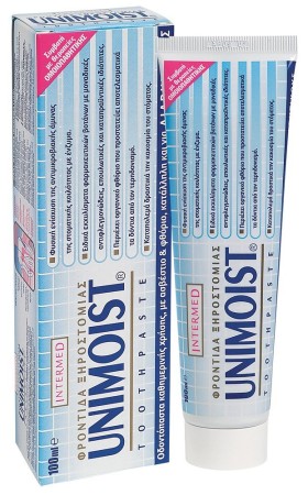 Intermed Unimoist Toothpaste Οδοντόκρεμα για την Φροντίδα του Ξηρού Στόματος, 100ml