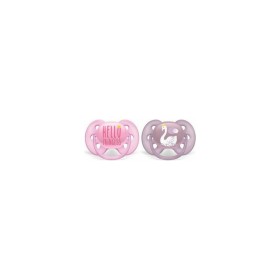 Philips Avent, Ultra Soft Hello Princess 6-18m+, Πιπίλα Σιλικόνης για Κορίτσι Ροζ, 2 Τεμάχια