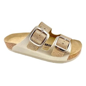 Comfort Way Ανατομικές Δερμάτινες Παντόφλες Lux Χρυσές κωδ.113, 1ζευγάρι