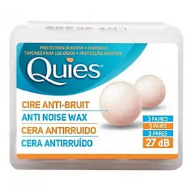 Quies Earplugs Anti-Noise Wax Ωτοασπίδες Για Προστασία Από Το Θόρυβο, 3 Ζεύγη