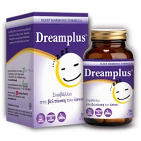 Health Plus Dreamplus Συμπλήρωμα Διατροφής που Συμβάλλει στην Βελτίωση του Ύπνου, 30κάψουλες