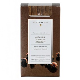 Korres Argan Oil Advanced Colorant 6.7 Κακάο Μόνιμη Βαφή Μαλλιών με Τεχνολογία Pigment Lock, 50ml