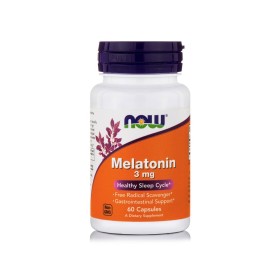 Now Foods Melatonin 3mg, Συμπλήρωμα Διατροφής Μελατονίνης για Αντιμετώπιση Διαταραχών του Ύπνου, 60 Κάψουλες