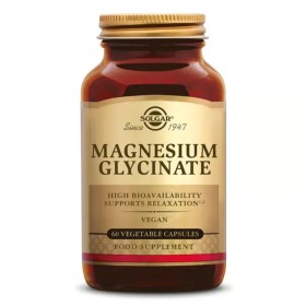Solgar Magnesium Glycinate Συμπλήρωμα Διατροφής με Μαγνήσιο Γλυκινικό, 60κάψουλες