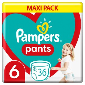 Pampers Pants Πάνες Βρακάκι No.6 για (15+kg), 36 τμχ