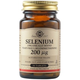 Solgar Selenium 200μg Συμπλήρωμα Διατροφής Σελήνιο Ιδανικό για Τόνωση Ανοσοποιητικού & Υπολειτουργία Θυροειδούς - Υγεία Μαλλιών & Νυχιών, 50tabs