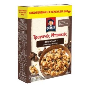 QUAKER ΤΡΑΓΑΝΕΣ ΜΠΟΥΚΙΕΣ 600gr. - (ΣΟΚΟΛΑΤΑ ΥΓΕΙΑΣ)