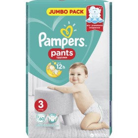 Pampers Pants Jumbo Pack No3 Βρεφικές Πάνες Βρακάκι (6-11kg), 60τμχ