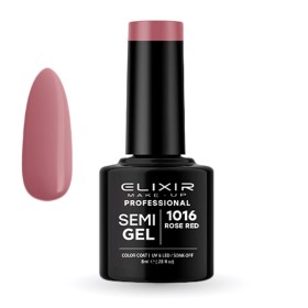 Elixir Make-up Semi Gel Ημιμόνιμο Επαγγελματικό Βερνίκι Νυχιών Νο1016 Rose Red, 8ml