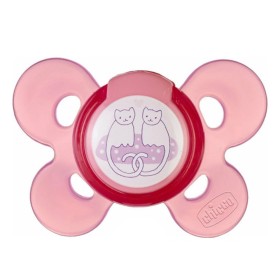 Chicco Πιπίλα Physio Comfort Ροζ Σιλικόνης Με Θήκη 4m+,1τμχ