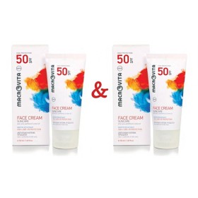 Macrovita Promo 1+1 Face Cream Suncare Αντηλιακή Κρέμα Προσώπου, 50ml & Face Cream Suncare DD Αντηλιακή Κρέμα Προσώπου με Χρώμα, 50ml