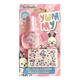 Martinelia Yummy Glitter Nail Polish & Stickers Βερνίκι Νυχιών Ροζ με Γκλίτερ 3,5ml & Αυτοκόλλητα, 1σετ