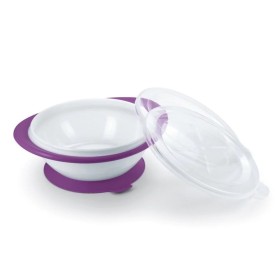 Nuk Easy Learning Μπολ Φαγητού με Καπάκι και Βεντούζα 6m+ Κίτρινο, 1τμχ