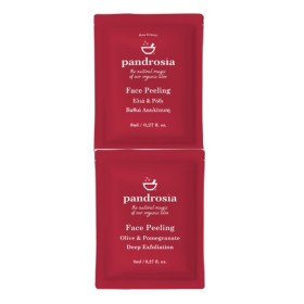 Pandrosia Face Mask Απολεπιστική Μάσκα Προσώπου Ελιά & Ρόδι, 2x8ml