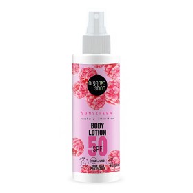  Organic Shop by Natura Siberica Sunscreen Body Lotion Αντηλιακή Λοσιόν Σώματος με Σμέουρο SPF50, 150ml