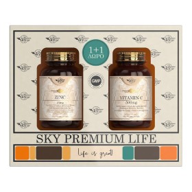 Sky Premium Life Promo Zinc 25mg 60ταμπλέτες & Δώρο Vit C 500mg, 60ταμπλέτες