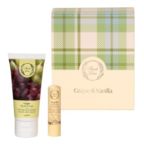 Fresh Line XMAS 25 Grape & Vanilla Mini  Σετ Περιποίησης Χεριών & Χειλιών, 2τμχ
