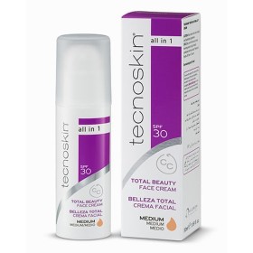 Tecnoskin Total Beauty Face Cream Medium SPF30 Αντιρυτιδική Κρέμα Προσώπου All in One με Χρώμα, Μεσαία Απόχρωση, 50ml