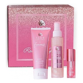 Aloe Colors x Emmanouela Cosmetics Ready to Glow Set με Golden Body Bronzer Cream Κρέμα Σώματος, 100ml & Secret Glow & Glitter Spray Λάμψης, 100ml & Lip Oil Έλαιο Χειλιών, 10ml