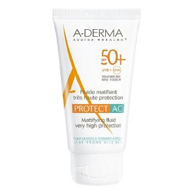 A - Derma Protect AC Fluide Matifiant Tres Haute Protection SPF50+ Αντηλιακή Κρέμα Προσώπου για Ματ Αποτέλεσμα, για Λιπαρές & με Τάση Ακμής Επιδερμίδες, 40ml