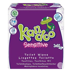 Kandoo Sensitive Βιοδιασπώμενα Παιδικά Υγρά Μαντηλάκια Τουαλέτας, 3x60τμχ