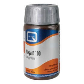 Quest Nutrition Mega B-100 Timed Release, Σύμπλεγμα Β για την Υγεία Νευρικού Συστήματος και Βελτίωση Συγκέντρωσης, 30 Ταμπλέτες