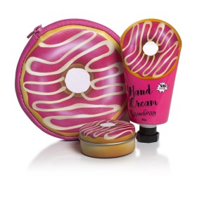 Pokhara Donut Set με Τσαντάκι, Lip Balm Φράουλα και Κρέμα Χεριών Φράουλα, 1σετ