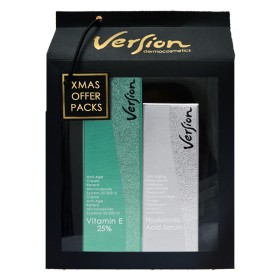 Version Promo Vitamin E 25%, 50ml & Hyaluronic Acid Serum, 30ml  Xmas Pack + Δώρο Χειροποίητο Τσαντάκι, 1τμχ
