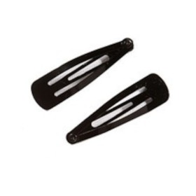 Ro-Ro Accessories Κλικ Kλακ Mαλλιών Mαύρα 5cm σετ, 2 τμχ