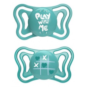 [E] Chicco Physio FormaΣετ Πιπίλες Για Τη Νύχτα  Light Blue 16-36m, 2τμχ