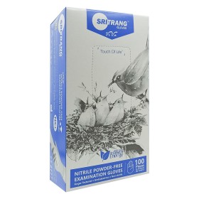 Sri Trang Viva Meditrast Γάντια Νιτριλίου Χωρίς Πούδρα Μπλε 100τμχ