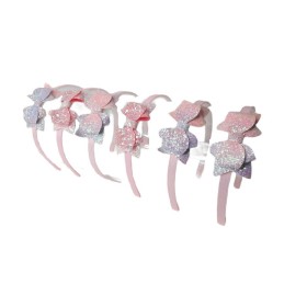 Ro Accessories Παιδική στέκα μαλλιών με glitter φιόγκο