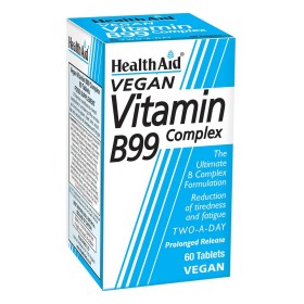 Health Aid B99 Complex Συμπλήρωμα Διατροφής Βιταμινών Β Βραδείας Αποδέσμευσης, 60tabs