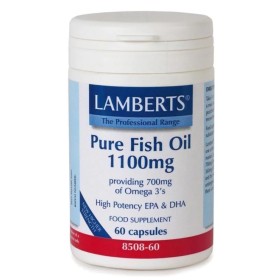 Lamberts Pure Fish Oil Ιχθυέλαιο High Potency EPA & DHA 1100mg 60 κάψουλες