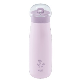 Nuk Mini-Me Flip Cup Stainless Steel Drinking Bottle Παγουράκι με Ρύγχος 12m+ Λιλά, 500ml
