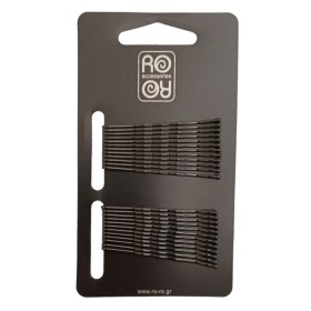 Ro Accessories Σετ Τσιμπιδάκια Μαλλιών Μαύρα, 24τμχ