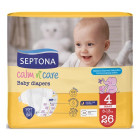 Septona Calm N Care Baby Diapers Πάνες Maxi No4 (8-13kg), 26τμχ