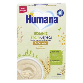Humana Organic Plain Cereal Βιολογική Κρέμα με 5 Δημητριακά Χωρίς Γάλα, 200g
