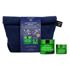 Apivita Promo Making Spirits Bright Bee Radiant Κρέμα-Gel Ελαφριάς Υφής, 50ml & ΔΩΡΟ Gel Balm Νύχτας Για Λείανση & Αναζωογόνηση, 15ml & Μπλέ Νεσεσέρ