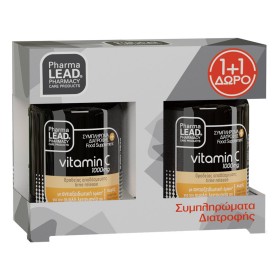 Pharmalead Promo 1+1 Δώρο Vitamin C 1000mg Συμπλήρωμα Διατροφής Βιταμίνης C Βραδείας Αποδέσμευσης για Ενίσχυση του Ανοσοποιητικού με Ισχυρή Αντιοξειδωτική Δράση, 60 δισκία