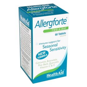 Health Aid Allergforte Two A Day Φυσικό Αντισταμινικό για τις Εποχιακές Αλλεργίες, 60tabs